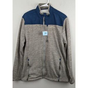 Orvis Classic Collection Men's Full-Zip‎ Fleece Jacket Gray Blue Medium